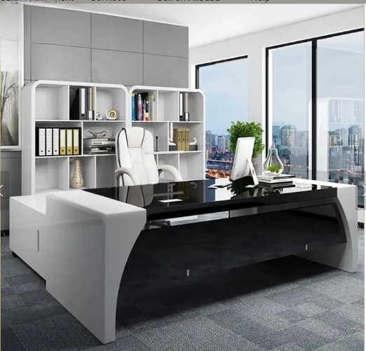 Office Tech Design - Современный высокотехнологичный компьютерный стол для руководителя,