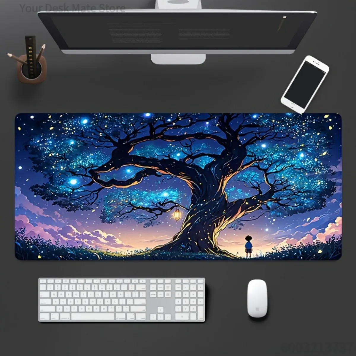 Office Tech Design - Коврик для игрового стола, резиновый, нескользящий,